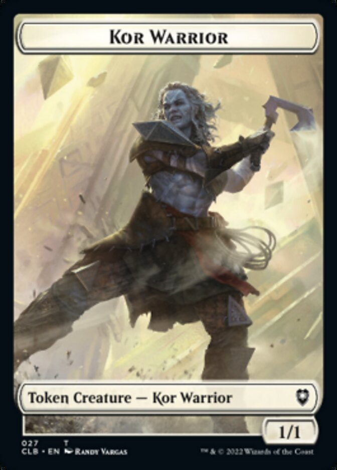 Kor Warrior // Treasure Double-sided Token [Commander Legends: Battle for Baldur's Gate Tokens] | Play N Trade Winnipeg