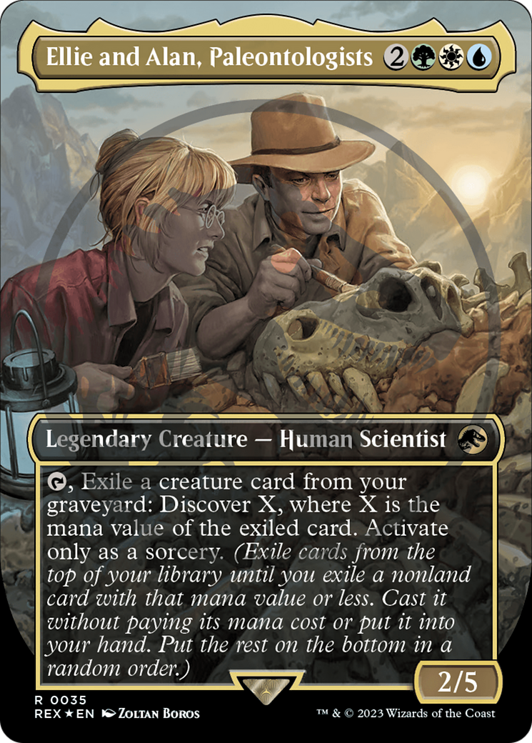 Ellie and Alan, Paleontologists Emblem (Borderless) [Jurassic World Collection Tokens] | Play N Trade Winnipeg