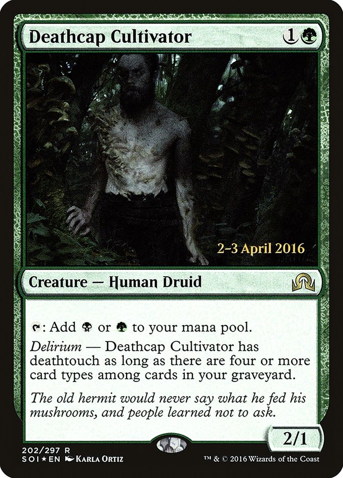 Deathcap Cultivator [Shadows over Innistrad Prerelease Promos] | Play N Trade Winnipeg