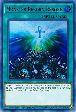 Monster Reborn Reborn [FLOD-ENSP1] Ultra Rare | Play N Trade Winnipeg