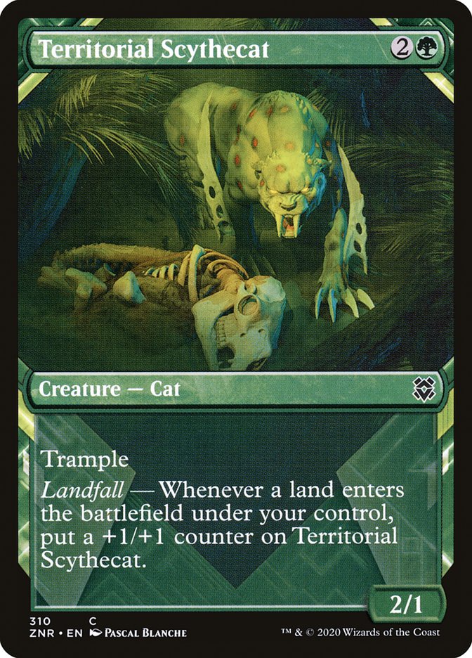 Territorial Scythecat (Showcase) [Zendikar Rising] | Play N Trade Winnipeg