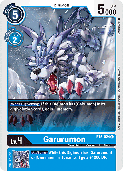 Garurumon [BT5-024] [Battle of Omni] | Play N Trade Winnipeg