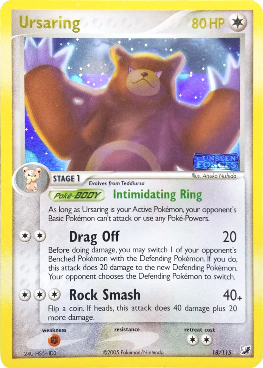 Ursaring (18/115) (Stamped) [EX: Unseen Forces] | Play N Trade Winnipeg