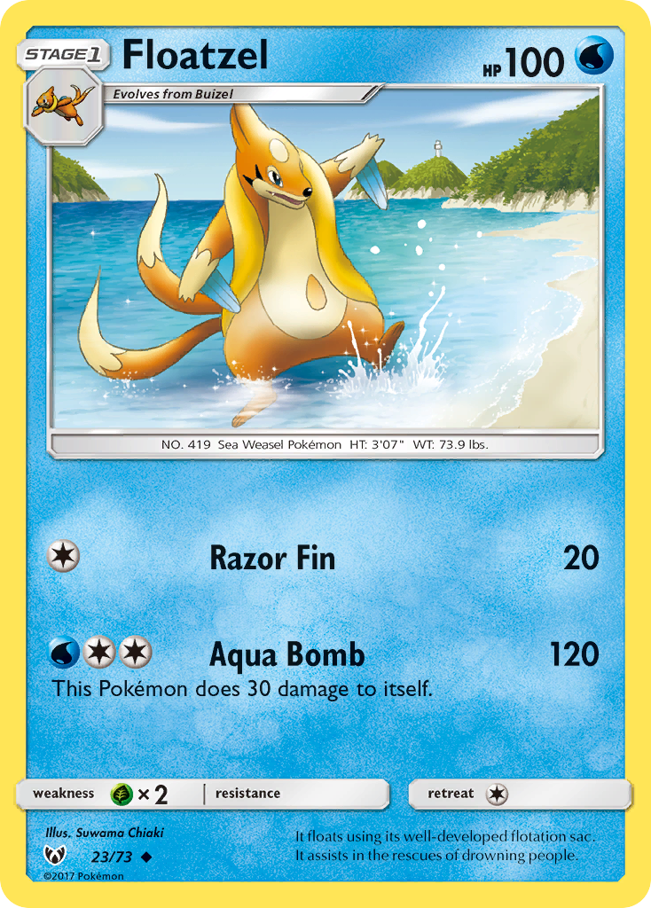 Floatzel (23/73) [Sun & Moon: Shining Legends] | Play N Trade Winnipeg