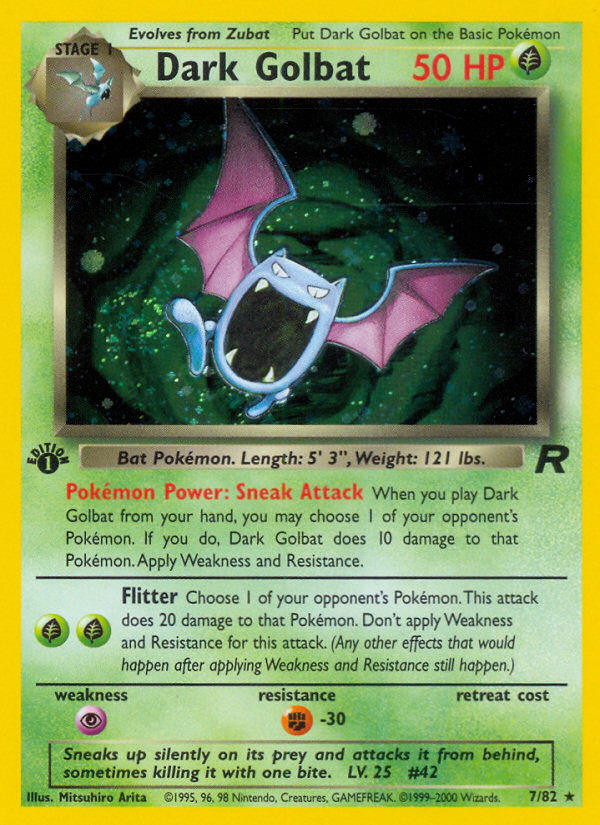 Dark Golbat (7/82) [Team Rocket 1st Edition] | Play N Trade Winnipeg