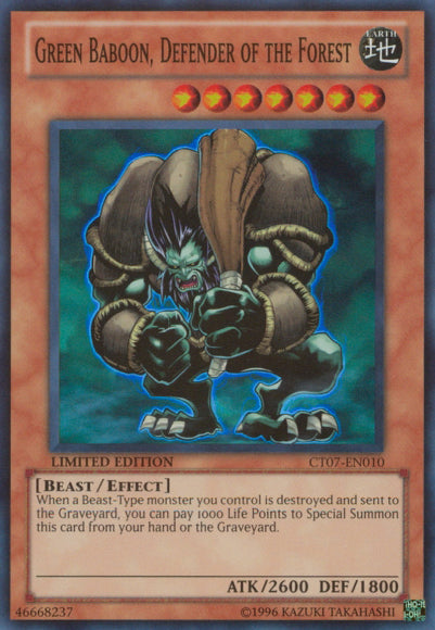 Green Baboon, Defender of the Forest [CT07-EN010] Super Rare | Play N Trade Winnipeg