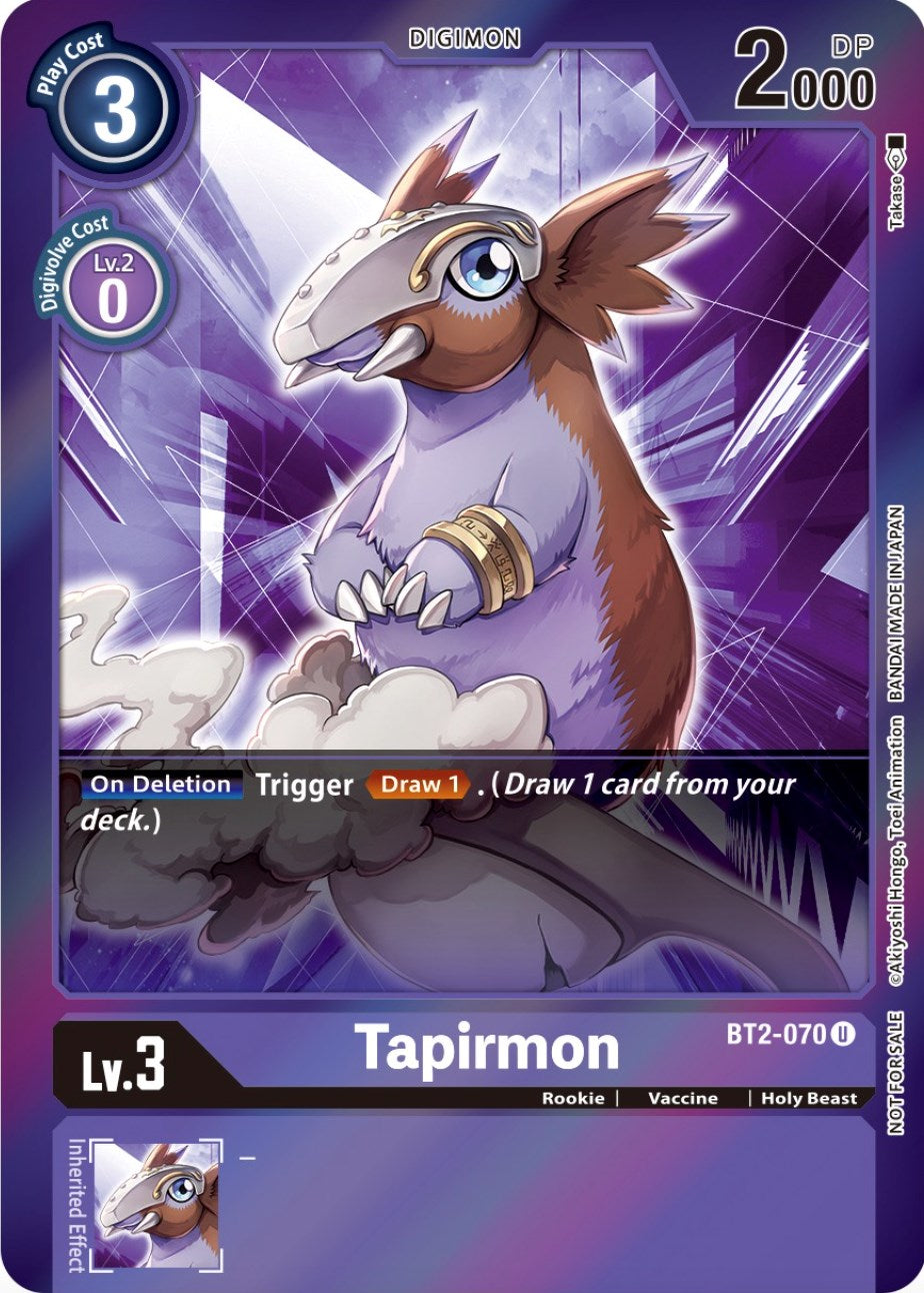 Tapirmon [BT2-070] (Event Pack 4) [Release Special Booster Promos] | Play N Trade Winnipeg