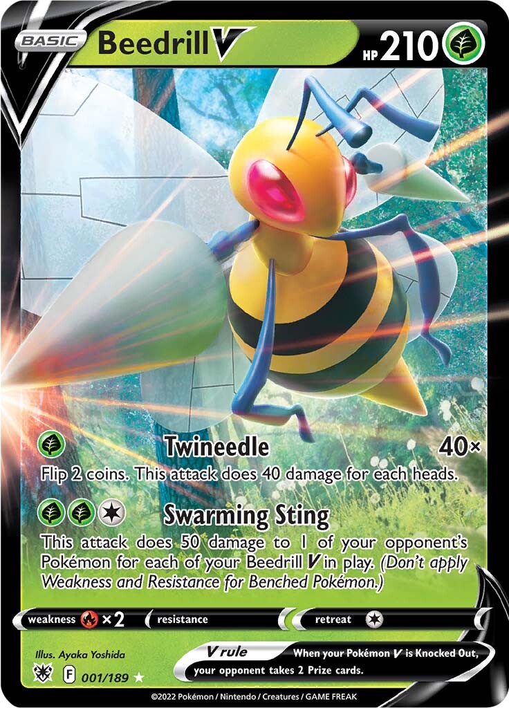 Beedrill V (001/189) [Sword & Shield: Astral Radiance] | Play N Trade Winnipeg