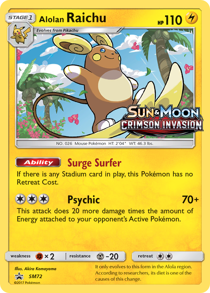 Alolan Raichu (SM72) (Prerelease Promo) [Sun & Moon: Black Star Promos] | Play N Trade Winnipeg