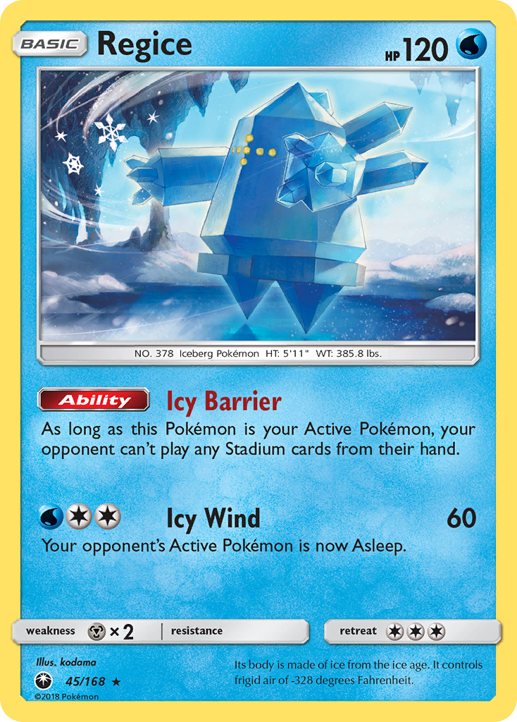 Regice (45/168) [Sun & Moon: Celestial Storm] | Play N Trade Winnipeg