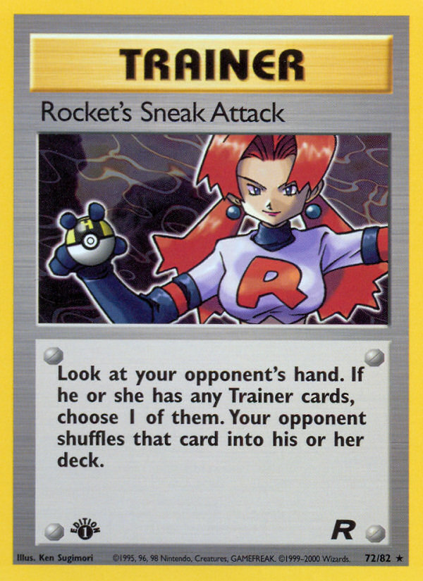 Rocket's Sneak Attack (72/82) [Team Rocket 1st Edition] | Play N Trade Winnipeg