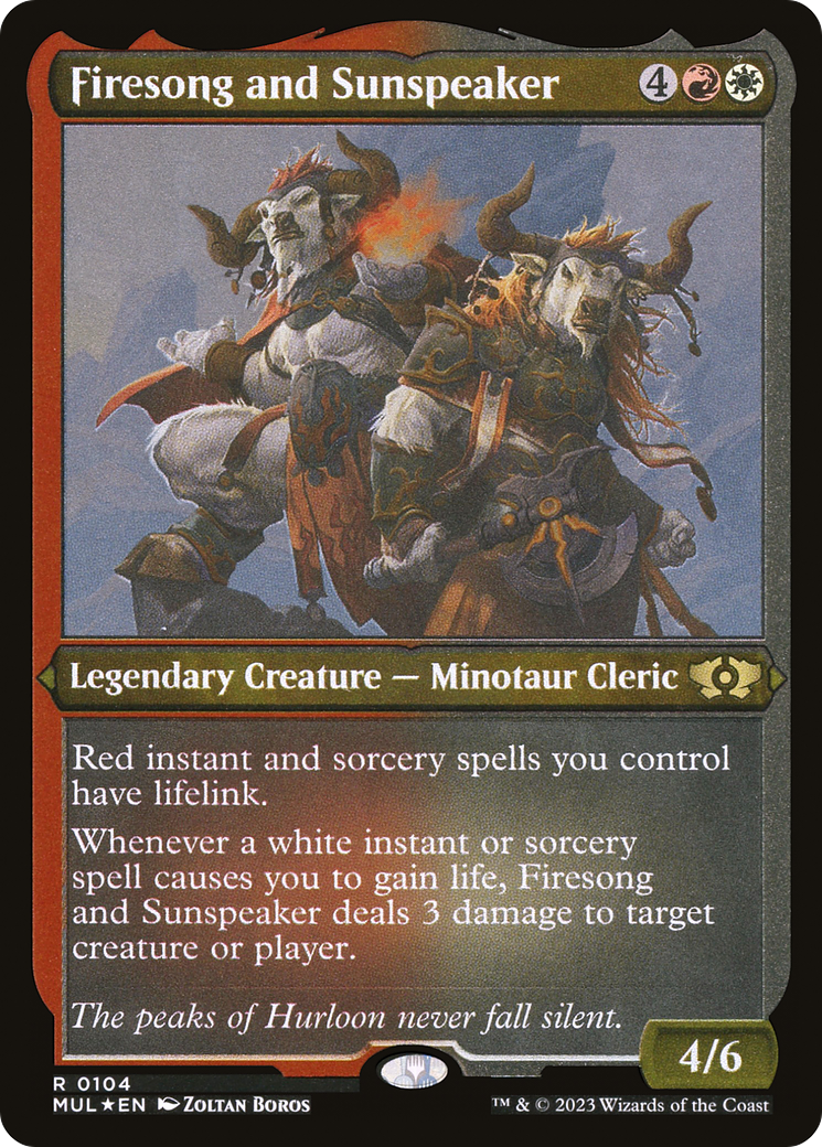 Firesong and Sunspeaker (Foil Etched) [Multiverse Legends] | Play N Trade Winnipeg