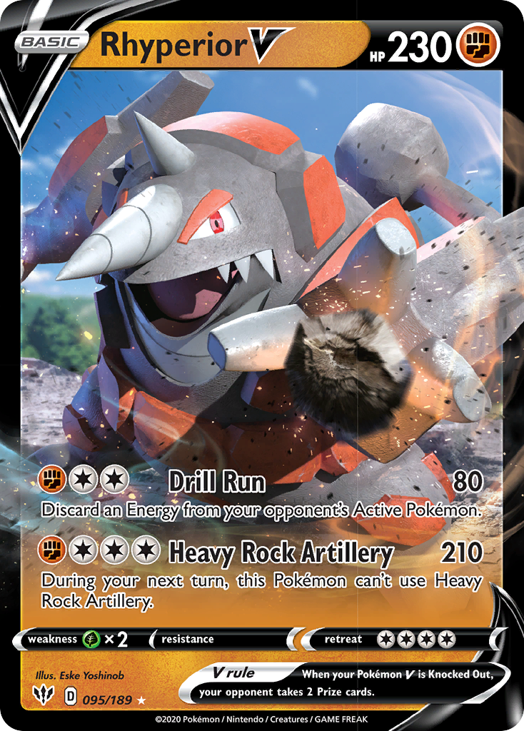 Rhyperior V (095/189) [Sword & Shield: Darkness Ablaze] | Play N Trade Winnipeg