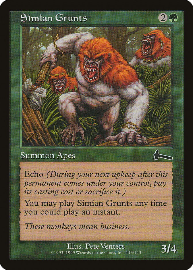 Simian Grunts [Urza's Legacy] | Play N Trade Winnipeg