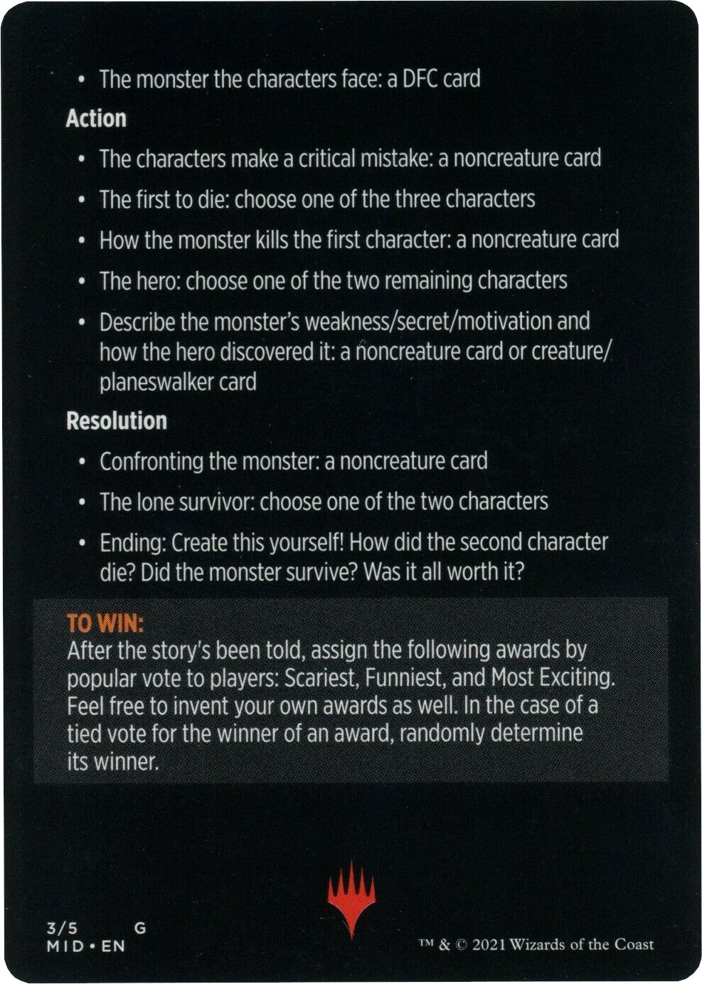 Into the Story: Horror Edition (Magic Minigame) [Innistrad: Midnight Hunt Minigame] | Play N Trade Winnipeg