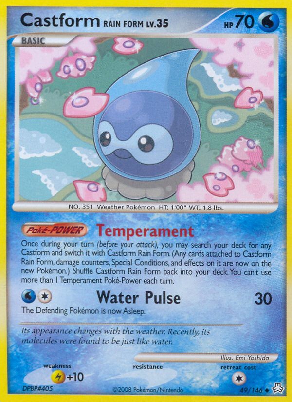 Castform Rain Form (49/146) [Diamond & Pearl: Legends Awakened] | Play N Trade Winnipeg