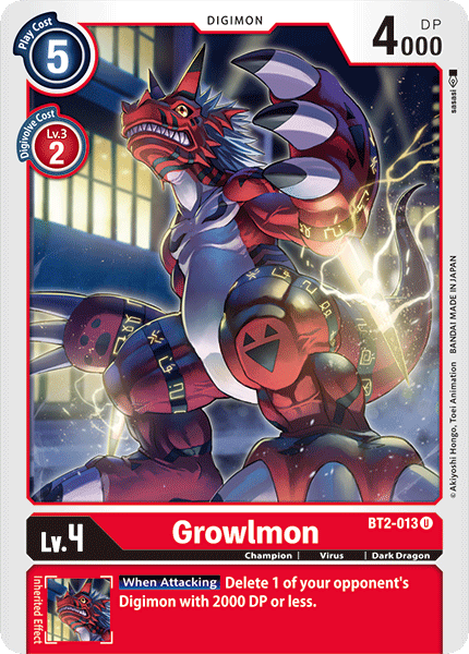 Growlmon [BT2-013] [Release Special Booster Ver.1.0] | Play N Trade Winnipeg