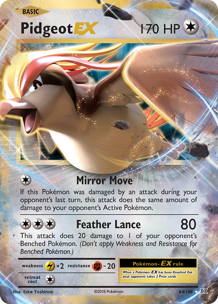 Pidgeot EX (64/108) [XY: Evolutions] | Play N Trade Winnipeg