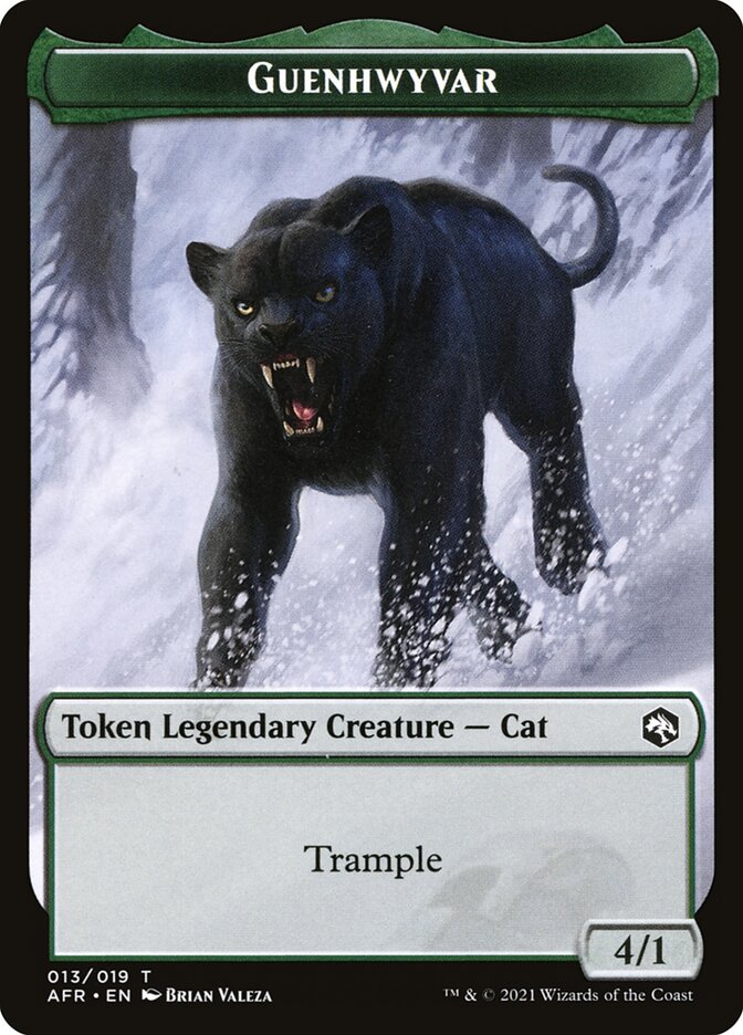 Wolf // Guenhwyvar Double-sided Token [Dungeons & Dragons: Adventures in the Forgotten Realms Tokens] | Play N Trade Winnipeg