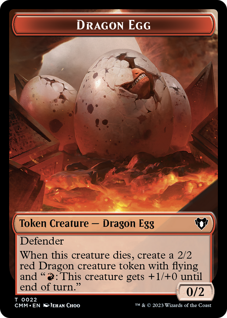 Dragon Egg Token [Commander Masters Tokens] | Play N Trade Winnipeg