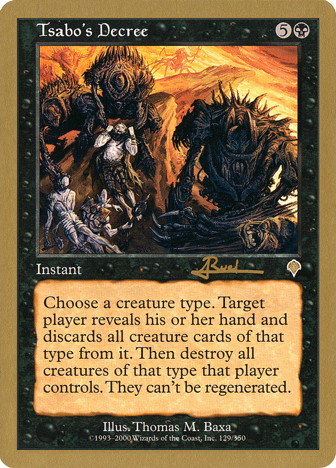 Tsabo's Decree (Antoine Ruel) [World Championship Decks 2001] | Play N Trade Winnipeg