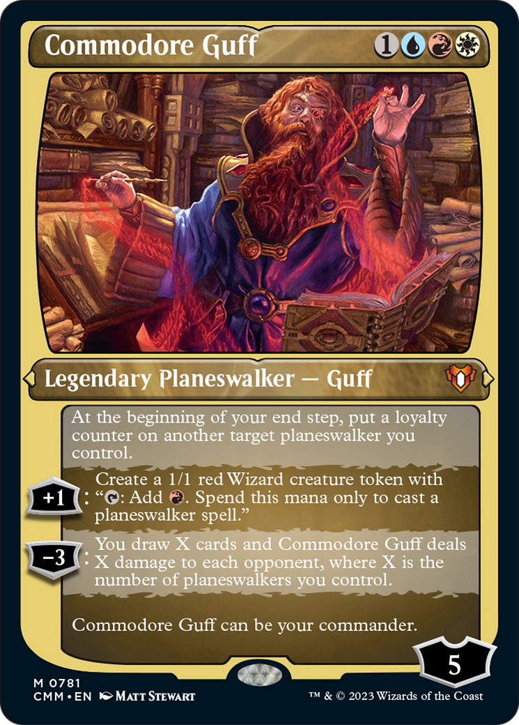 Commodore Guff (Display Commander) (Foil Etched) [Commander Masters] | Play N Trade Winnipeg