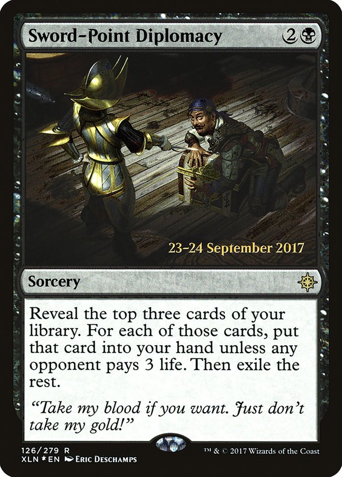 Sword-Point Diplomacy  [Ixalan Prerelease Promos] | Play N Trade Winnipeg