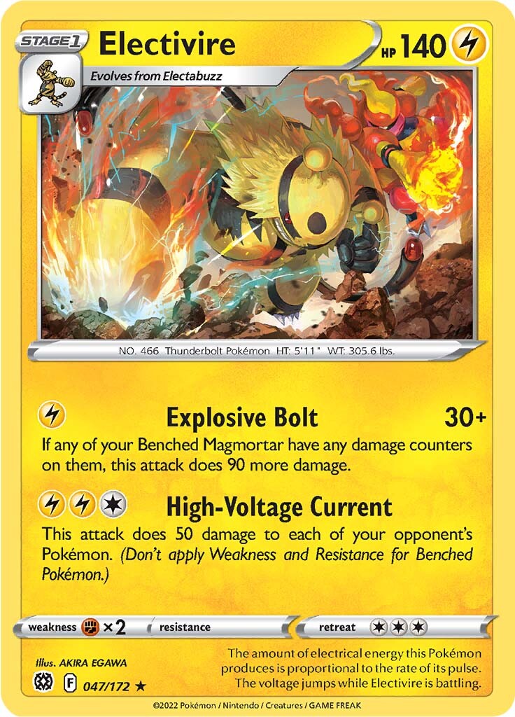 Electivire (047/172) [Sword & Shield: Brilliant Stars] | Play N Trade Winnipeg