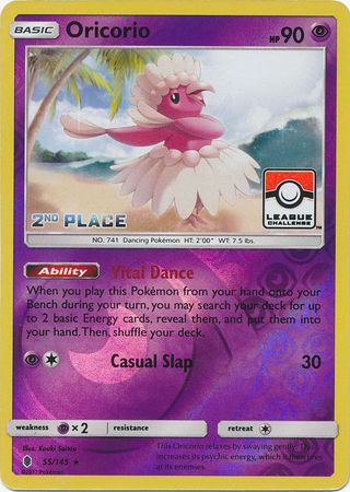 Oricorio (55/145) (League Promo 2nd Place) [Sun & Moon: Guardians Rising] | Play N Trade Winnipeg