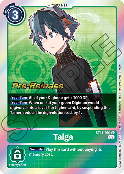 Taiga [BT11-091] [Dimensional Phase Pre-Release Promos] | Play N Trade Winnipeg