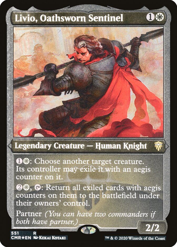 Livio, Oathsworn Sentinel (Etched) [Commander Legends] | Play N Trade Winnipeg