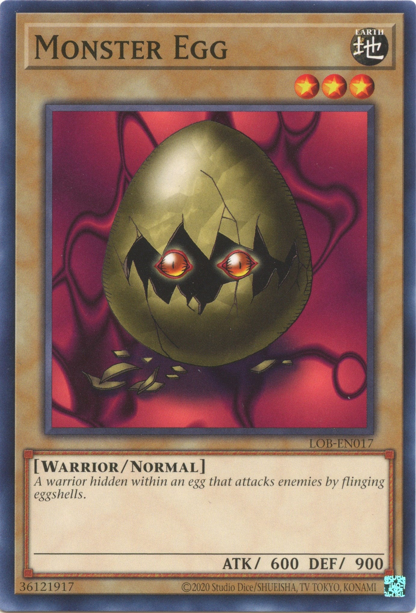 Monster Egg (25th Anniversary) [LOB-EN017] Common | Play N Trade Winnipeg