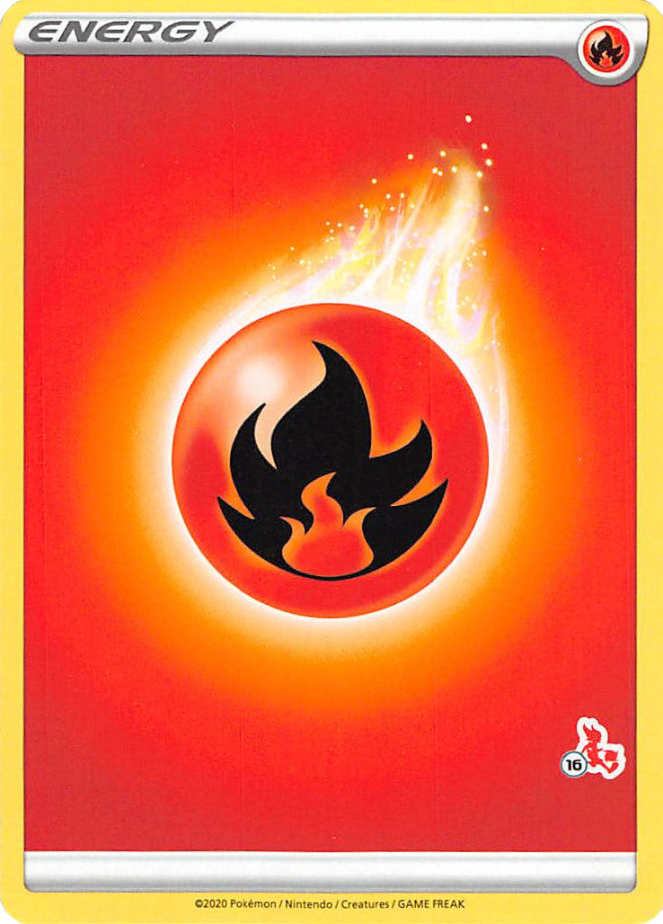 Fire Energy (Cinderace Stamp #16) [Battle Academy 2022] | Play N Trade Winnipeg