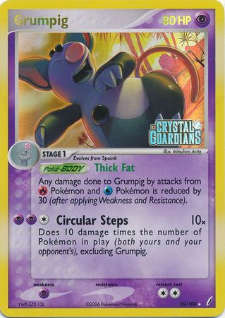 Grumpig (20/100) (Stamped) [EX: Crystal Guardians] | Play N Trade Winnipeg