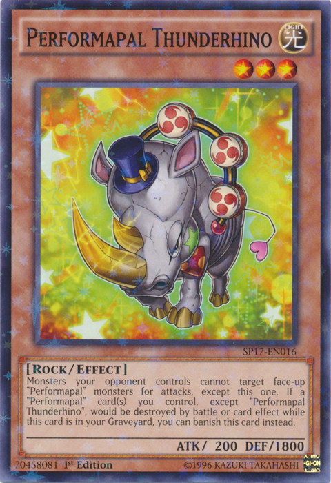 Performapal Thunderhino [SP17-EN016] Starfoil Rare | Play N Trade Winnipeg