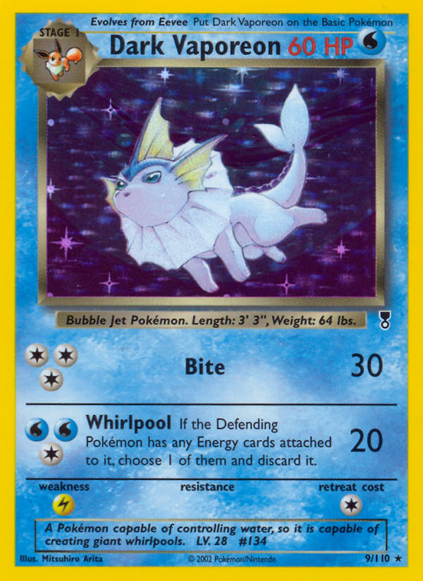 Dark Vaporeon (9/110) [Legendary Collection] | Play N Trade Winnipeg