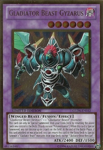 Gladiator Beast Gyzarus [GLD4-EN032] Gold Rare | Play N Trade Winnipeg