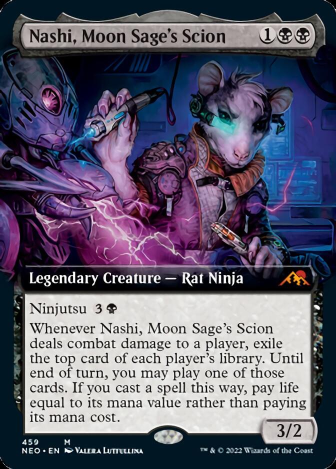 Nashi, Moon Sage's Scion (Extended Art) [Kamigawa: Neon Dynasty] | Play N Trade Winnipeg