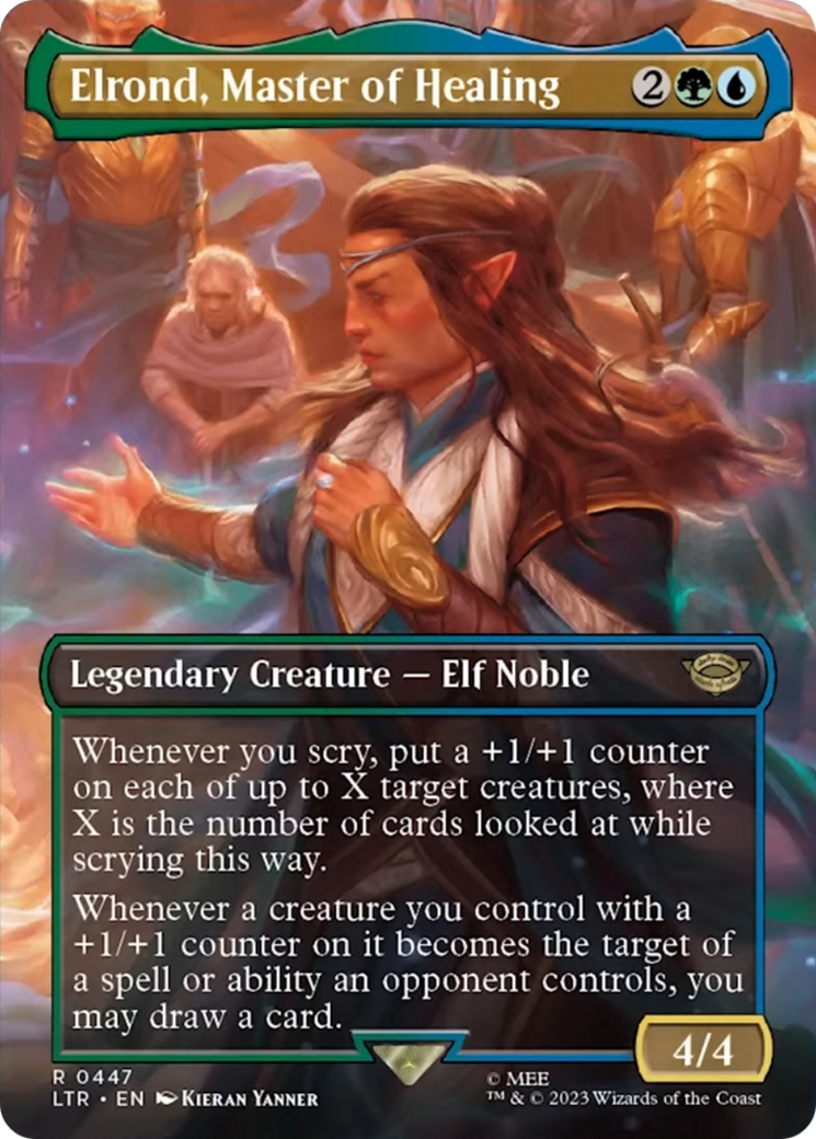 Elrond, Master of Healing (Borderless Alternate Art) [The Lord of the Rings: Tales of Middle-Earth] | Play N Trade Winnipeg