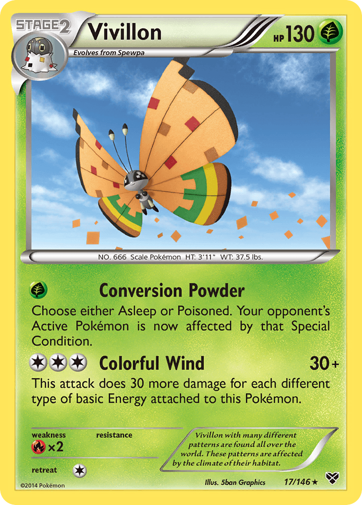 Vivillon (17/146) (High Plains Form/Orange Wings) [XY: Base Set] | Play N Trade Winnipeg