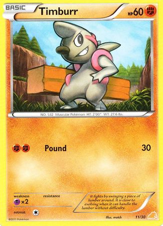 Timburr (11/30) [Black & White: Trainer Kit - Excadrill] | Play N Trade Winnipeg