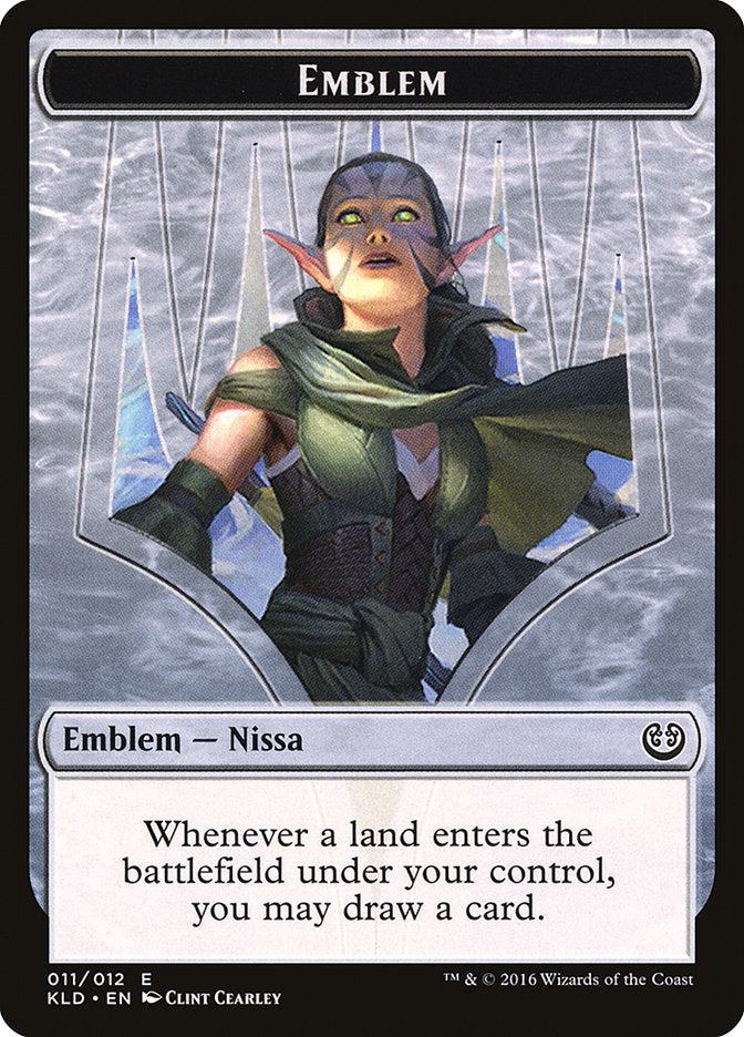 Nissa, Vital Force Emblem [Kaladesh Tokens] | Play N Trade Winnipeg