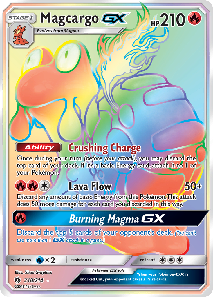 Magcargo GX (218/214) [Sun & Moon: Lost Thunder] | Play N Trade Winnipeg