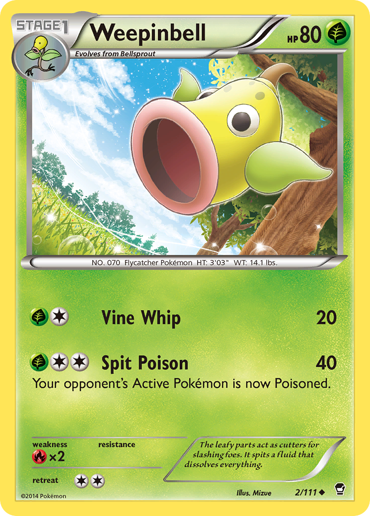 Weepinbell (2/111) [XY: Furious Fists] | Play N Trade Winnipeg