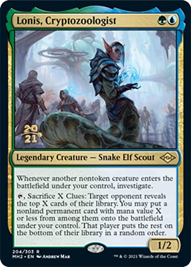 Lonis, Cryptozoologist [Modern Horizons 2 Prerelease Promos] | Play N Trade Winnipeg