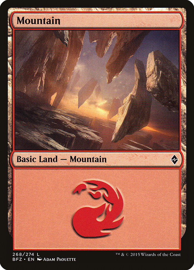 Mountain (268a) [Battle for Zendikar] | Play N Trade Winnipeg