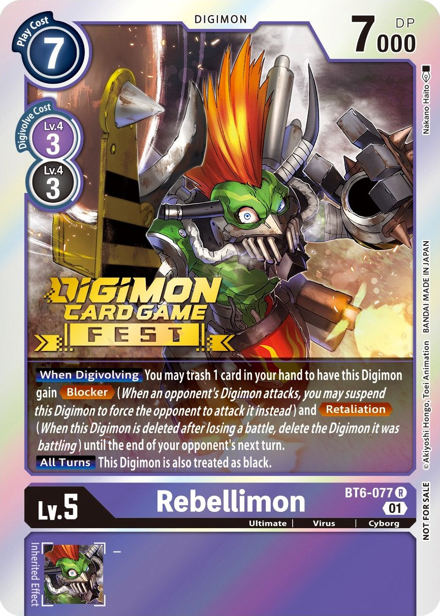 Rebellimon [BT6-077] (Digimon Card Game Fest 2022) [Double Diamond Promos] | Play N Trade Winnipeg