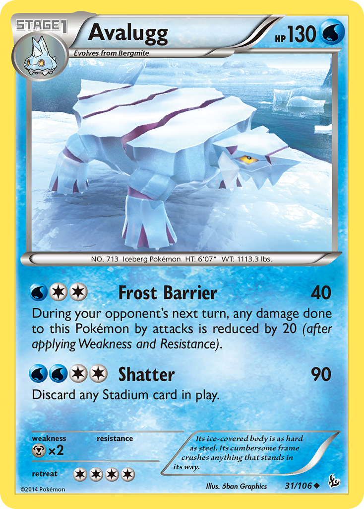 Avalugg (31/106) [XY: Flashfire] | Play N Trade Winnipeg