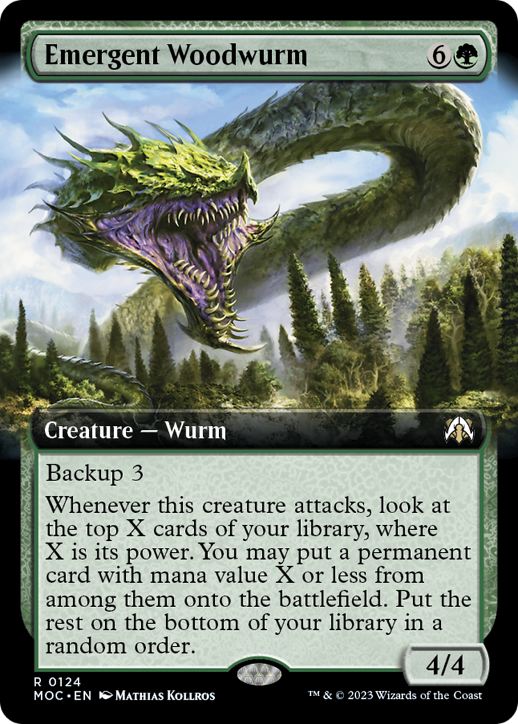 Emergent Woodwurm (Extended Art) [March of the Machine Commander] | Play N Trade Winnipeg