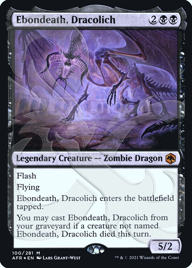 Ebondeath, Dracolich (Ampersand Promo) [Dungeons & Dragons: Adventures in the Forgotten Realms Promos] | Play N Trade Winnipeg